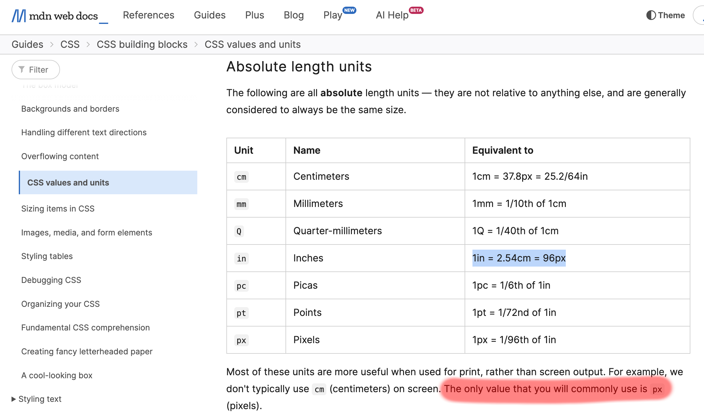 The Utterly Horrible Truth About Absolute Units in CSS